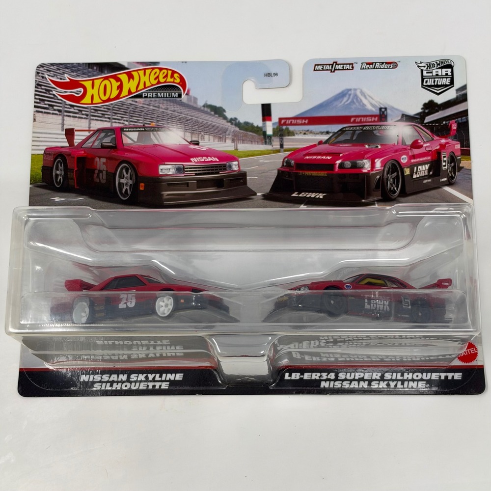 Hot Wheels Premium Car Culture Nissan Skyline Silhouette LB-ER34 2-Pack